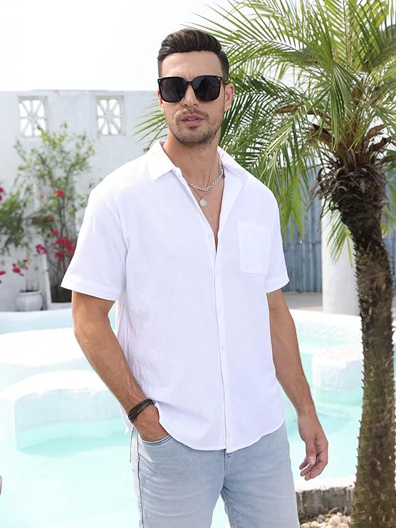 Giovanni Marini - Short Sleeve Linen Shirt